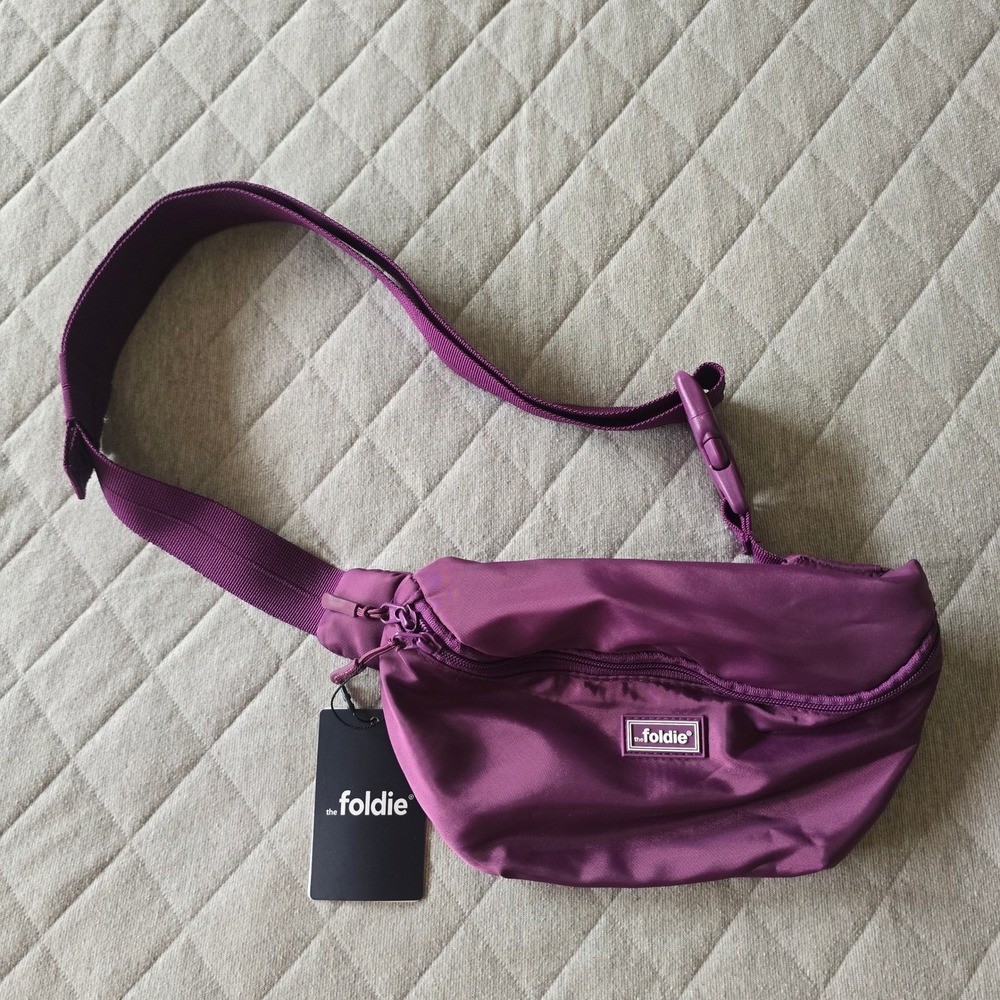 The Foldie Purple Crossbody Bag NWT Travel Purse Belt Fanny Bag